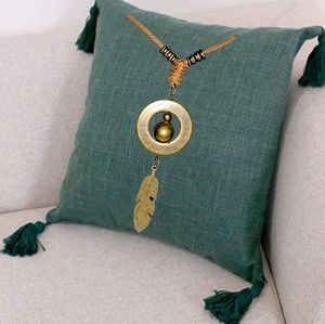 🌲10/$20. Brass Color Pendant with Adjustable Cord Necklace